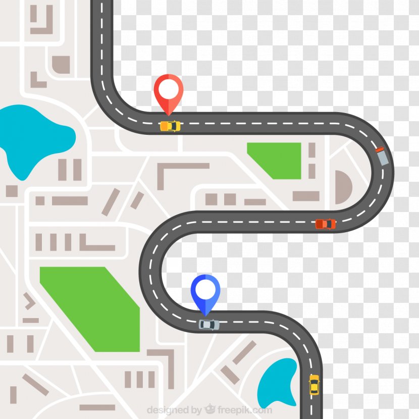 Infographic Road - Zip - Vector Navigation Map Transparent PNG