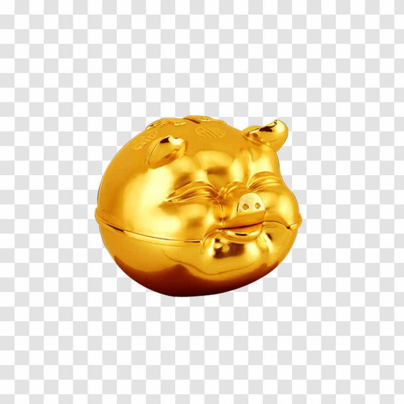 Domestic Pig Chinese Zodiac Personal Finance Rooster - Gold Coin - Golden Transparent PNG