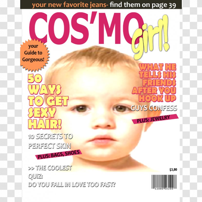 Template Online Magazine Cosmogirl - Skin - Cover Transparent PNG