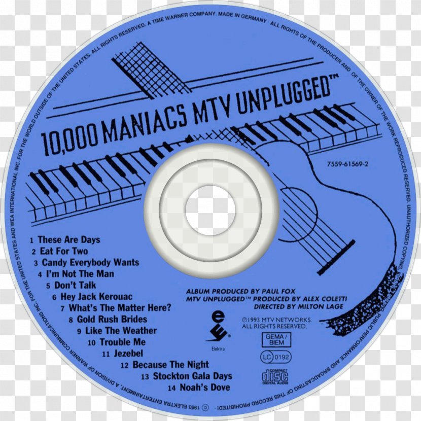 Compact Disc MTV Unplugged 10,000 Maniacs Product Supply Chain Management - Label Transparent PNG