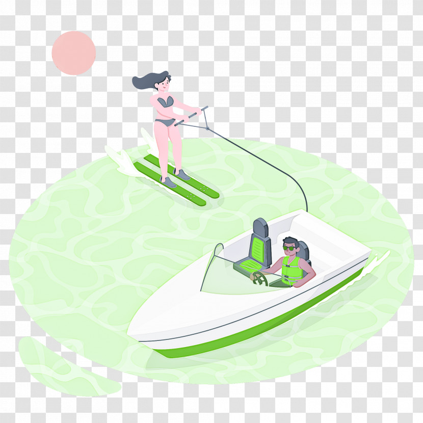 Green Sports Equipment Shoe Boating Boat Transparent PNG