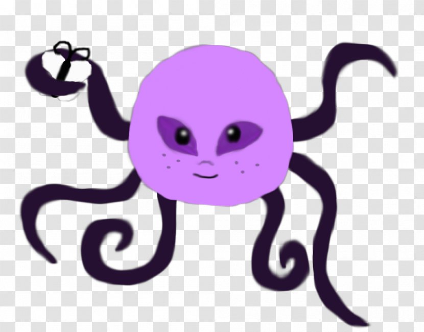 Octopus Cartoon Character Clip Art - Purple - Mango Drawing Transparent PNG