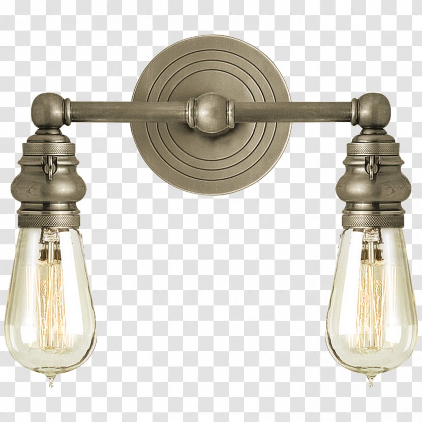 Light Fixture Sconce Nickel Lighting - Glass - Double Twelve Posters Shading Material Transparent PNG