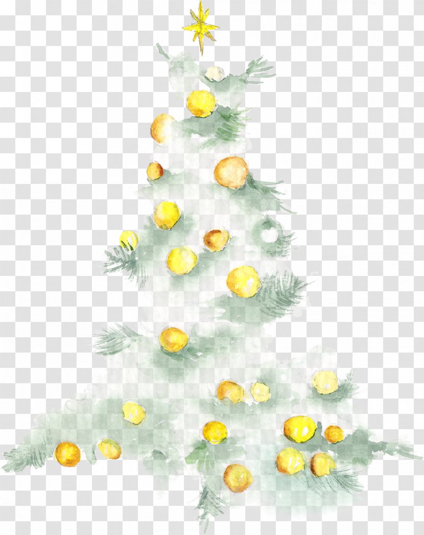 Christmas Tree Illustration - Scalable Vector Graphics - Hand-painted Transparent PNG