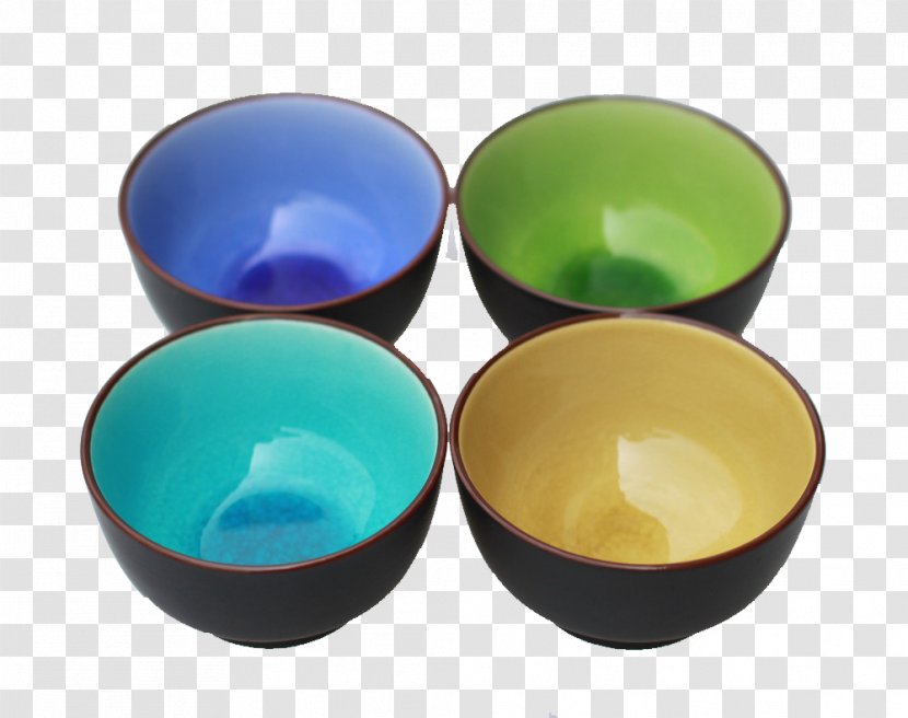 Jingdezhen Bowl Ceramic Glaze Pottery - Chinese Ceramics - Calving Original Four-color Rice Transparent PNG