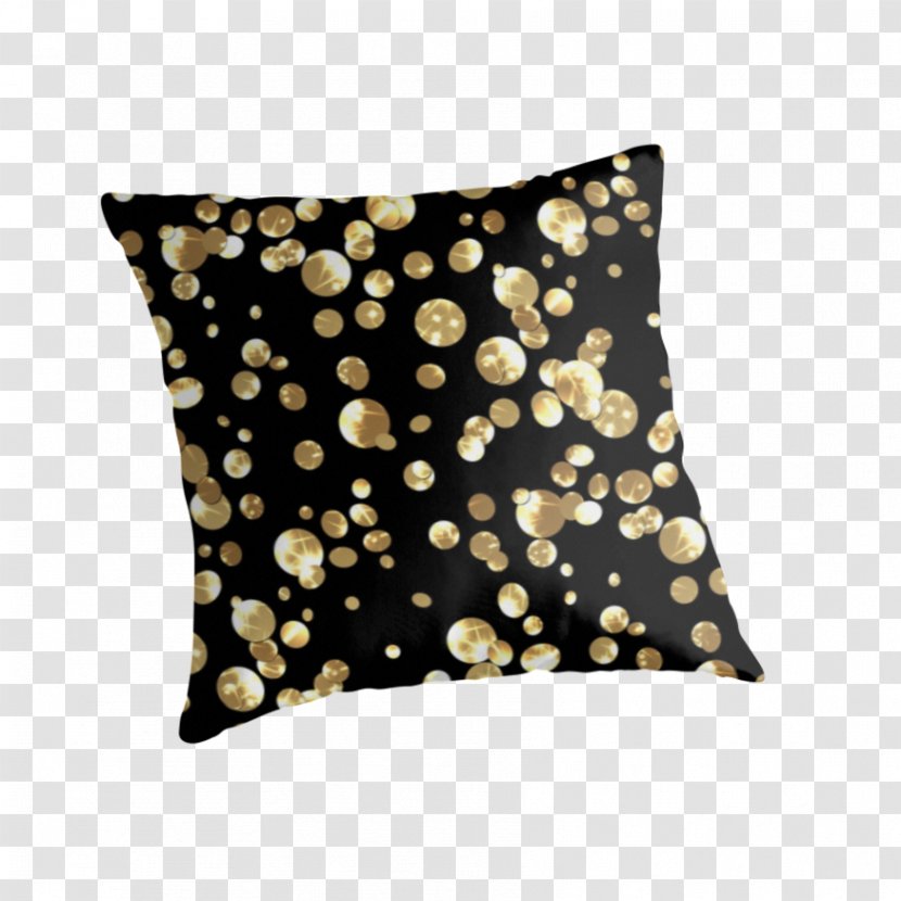 Throw Pillows Cushion Bed Couch - Polka Dot - Gold Texture Transparent PNG