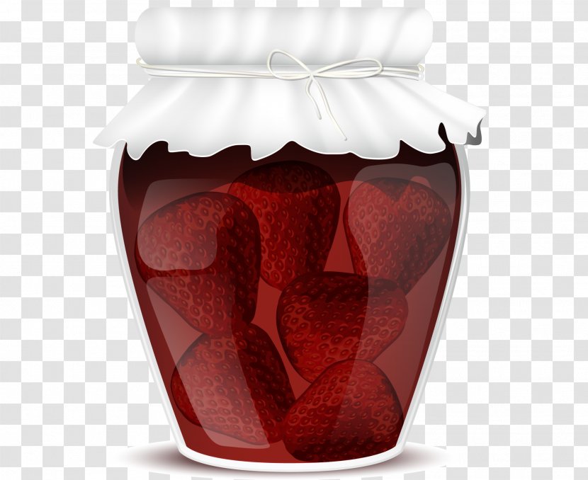 Marmalade Cherry Jar Illustration - Glass - Canned Red Strawberry Transparent PNG