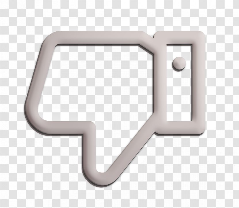 Dislike Icon Down Hand - Metal Rectangle Transparent PNG