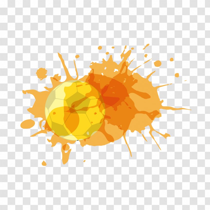 Watercolor Painting Football - Color - Vector And Transparent PNG
