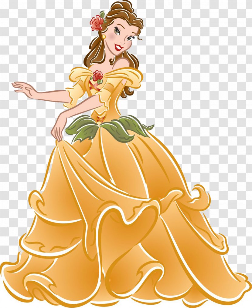 Belle Beast Cinderella Snow White Princess Jasmine - Cartoon Transparent PNG