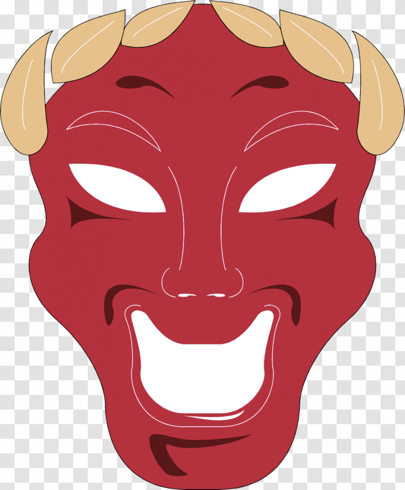Face Facial Expression Head Nose Red Transparent PNG