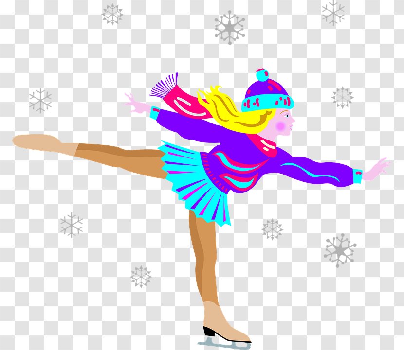 Figure Skate Skating Ice Athletic Dance Move - Dancer Dancing Transparent PNG