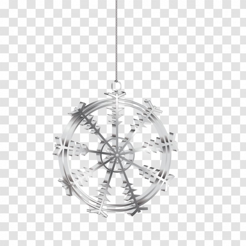 Euclidean Vector Snowflake - Black And White - Charm Transparent PNG