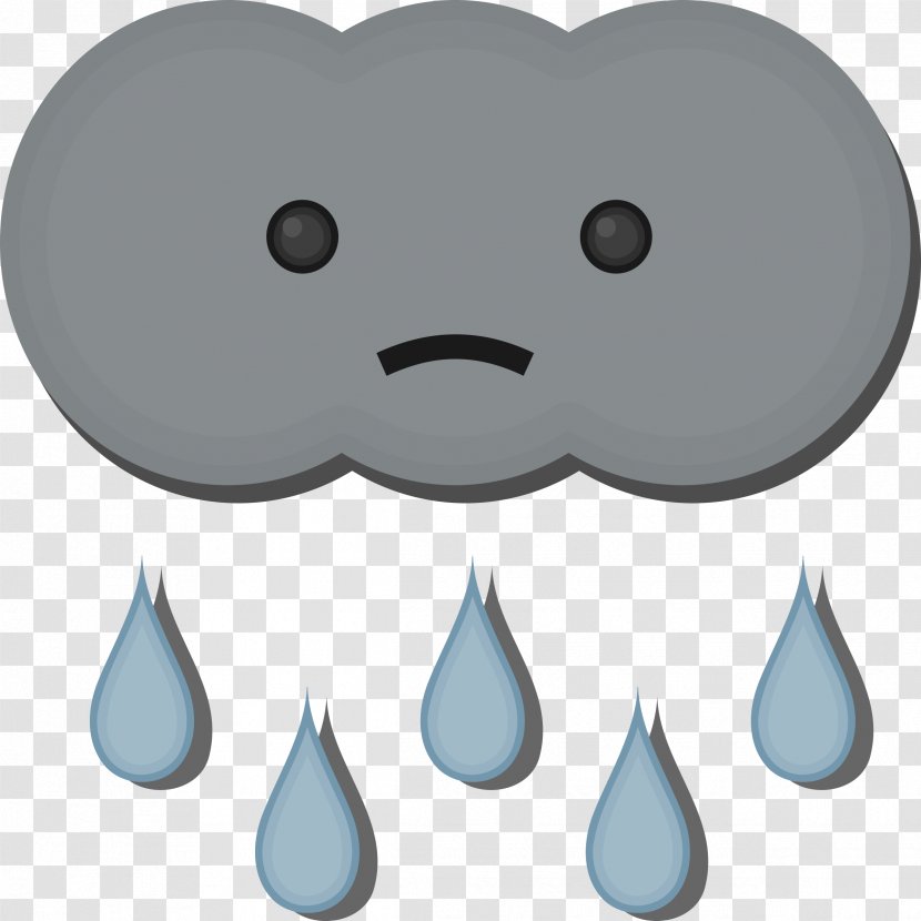 Little Cloud Rain Sadness Clip Art - Depressed Transparent PNG