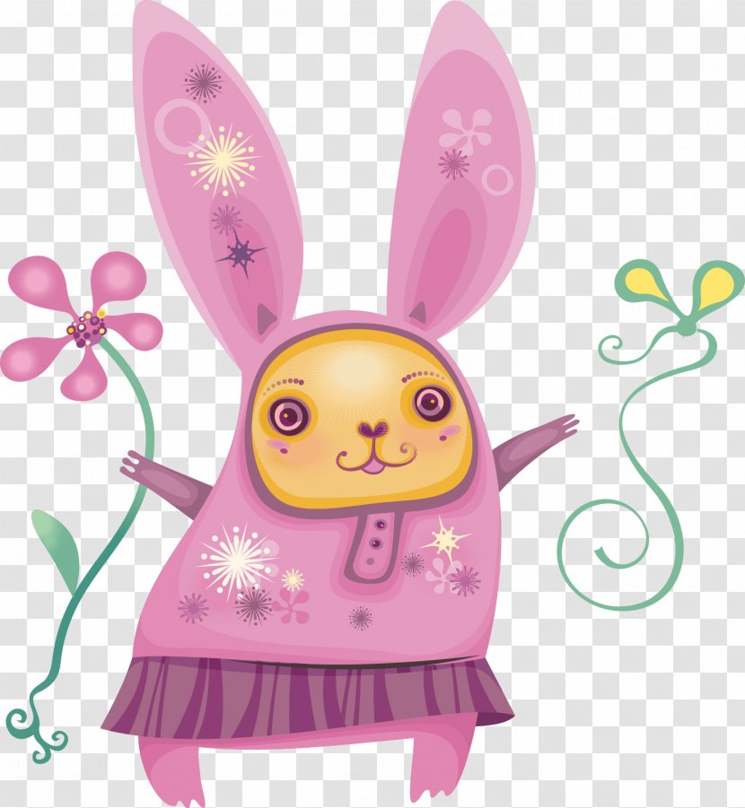 Easter Bunny Leporids Rabbit - Pink Transparent PNG