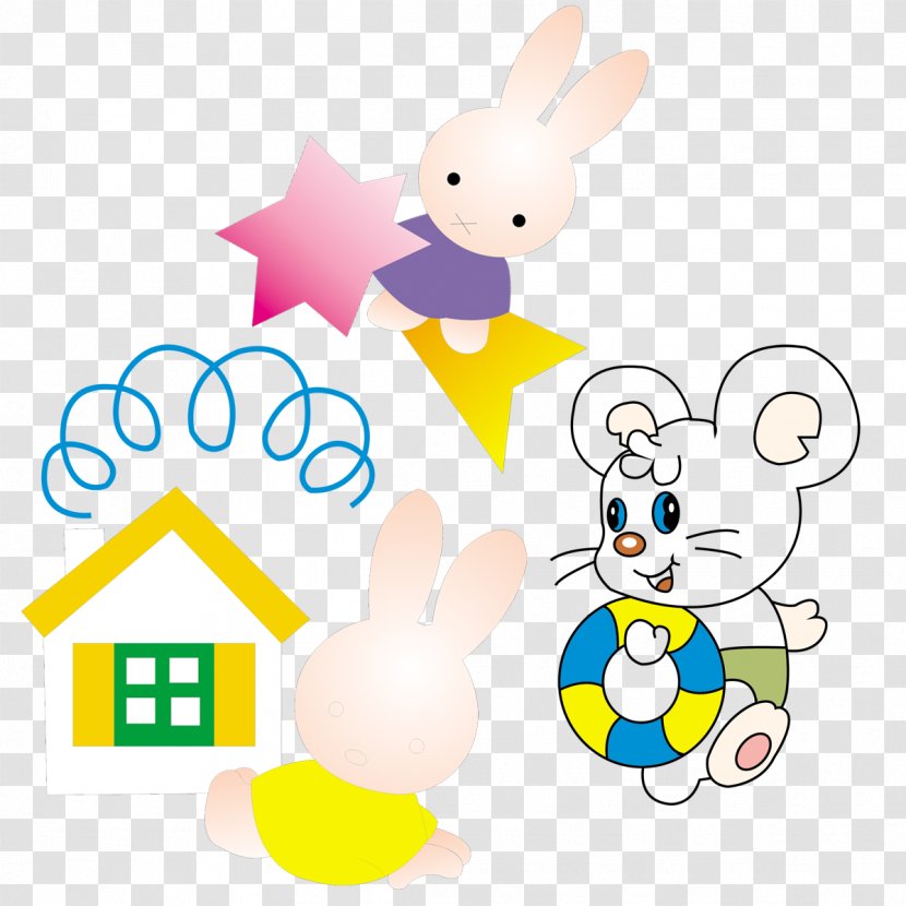 Easter Bunny Rabbit Clip Art - Area - And House Transparent PNG