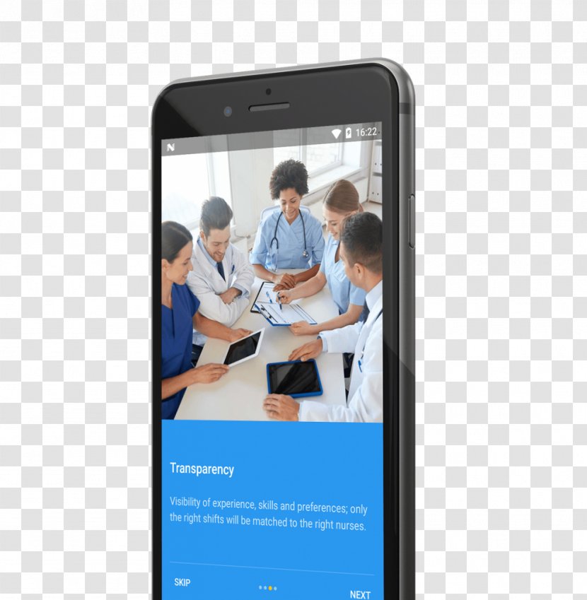 Smartphone Hospital Communication Health Care Advertising - Display - Staff Transparent PNG