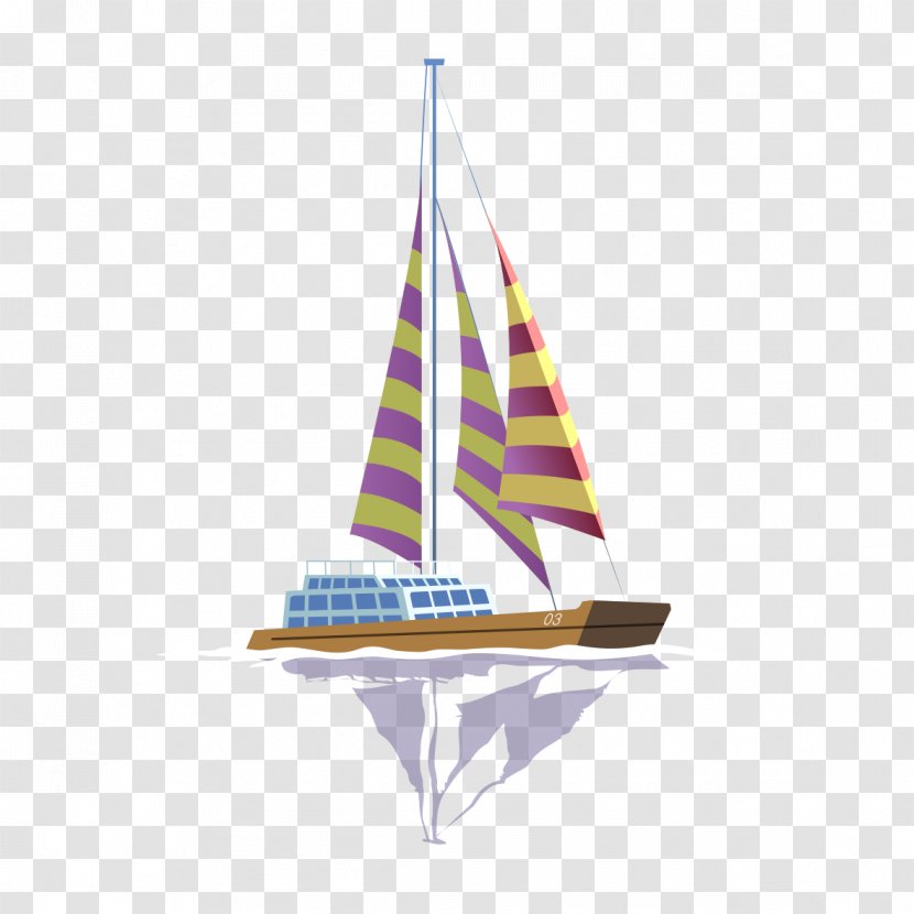 Sail Poster Boat - Triangle - Hand-painted Transparent PNG