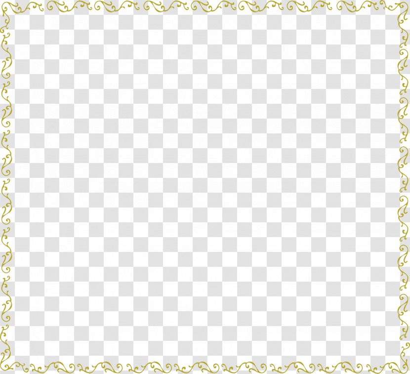 Area Pattern - Symmetry - Chinese Style Gold Frame Transparent PNG