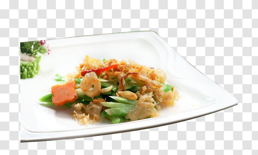 Thai Cuisine Chinese Vegetarian Broccoli Food - Sea Kale Fried Cherry Blossom Transparent PNG
