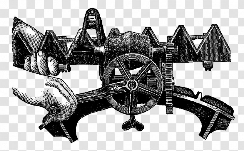 Black And White Digital Image Monochrome Photography Clip Art - Drawing - Steampunk Gear Transparent PNG