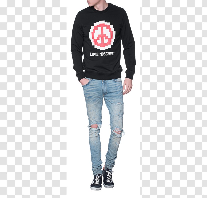 Jeans Long-sleeved T-shirt Hoodie - Denim Transparent PNG