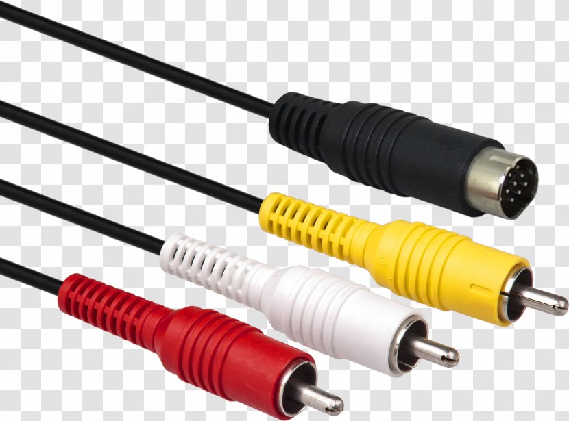 RCA Connector Composite Video Electrical Audio And Interfaces Connectors Cable - Signal Transparent PNG