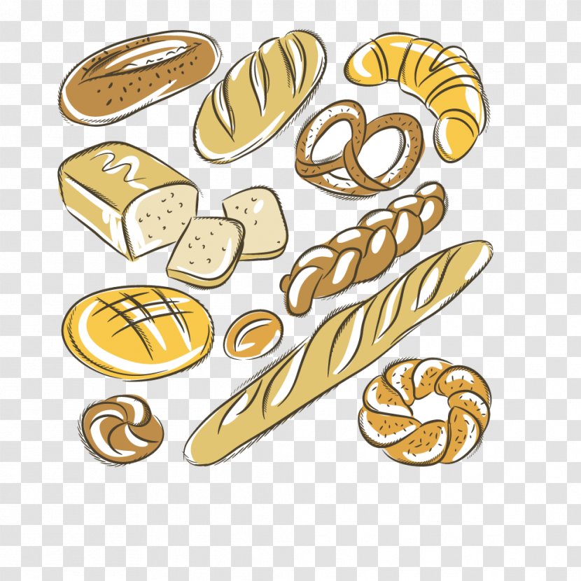 Baguette Clip Art Bakery Rye Bread Pretzel - Drawing - Beread Ornament Transparent PNG