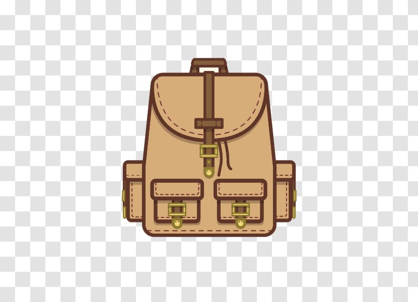 Satchel Backpack Bag Illustration - Flat Transparent PNG