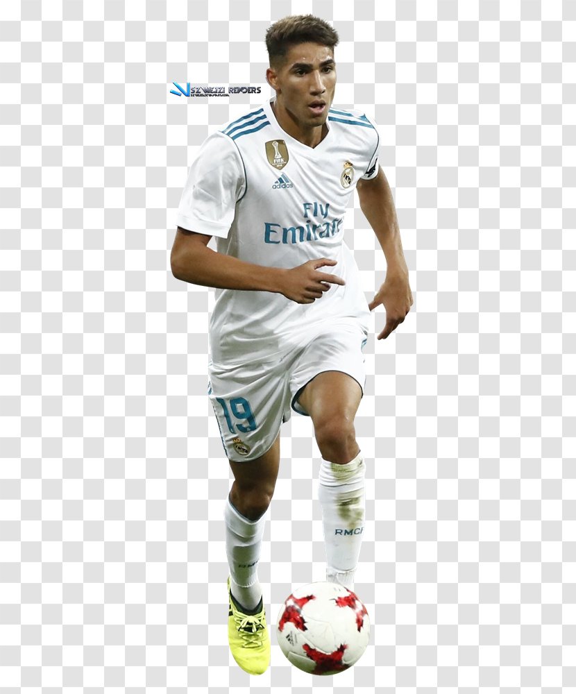 Achraf Hakimi Jersey Soccer Player Real Madrid C.F. - Play Transparent PNG