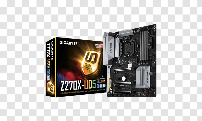 GIGABYTE GA-Z270X-UD5 LGA1151/ Intel Z270/ DDR4/ Quad CrossFireX & Qua Motherboard LGA 1151 ATX - Lga Transparent PNG