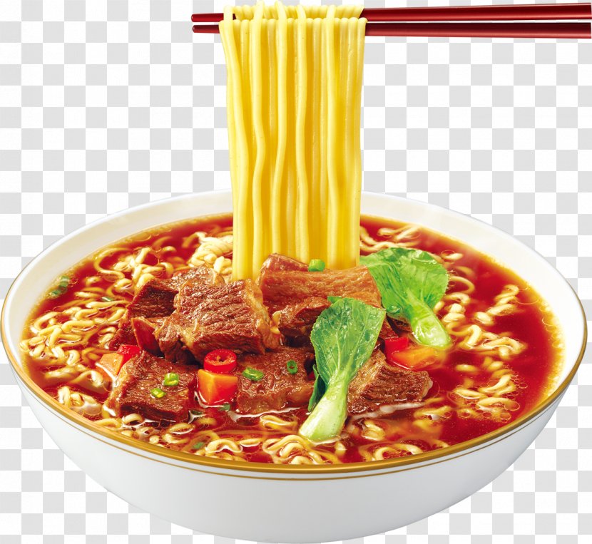 Instant Noodle Beef Soup Lo Mein Food - Thai - Oil Spicy Powder Transparent PNG