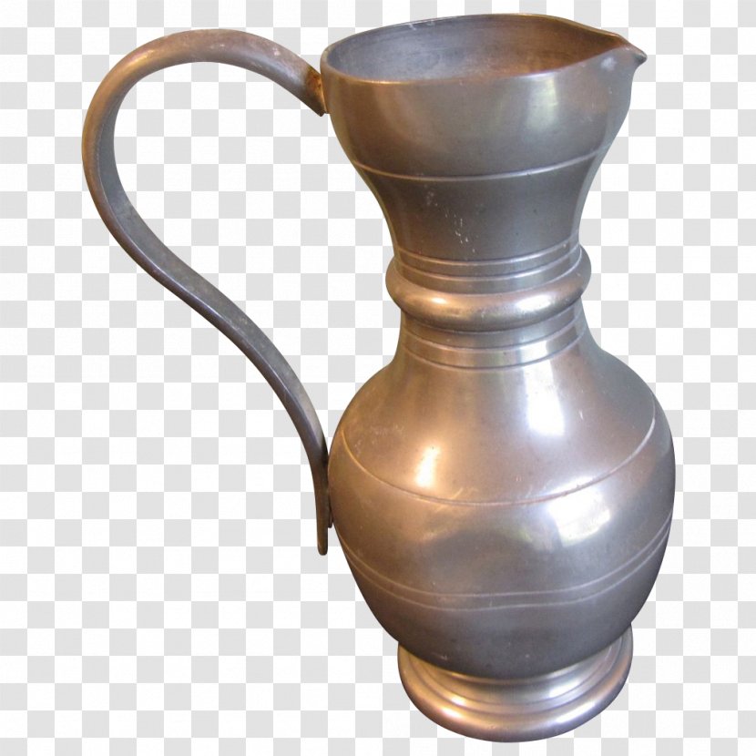 Jug Pitcher Pewter Metal Tin - Brass Transparent PNG