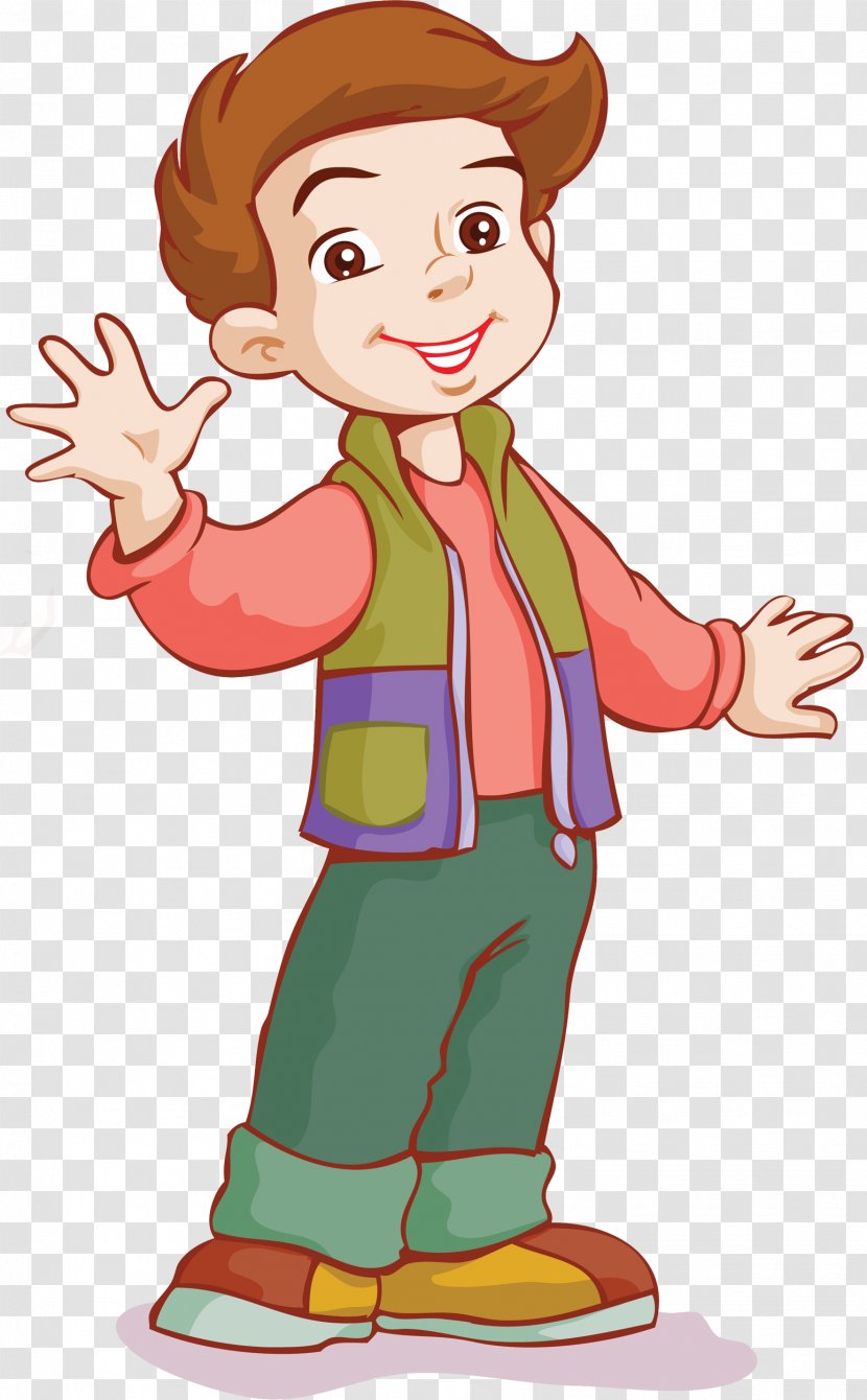 Cartoon Child Boy Drawing - Watercolor Transparent PNG