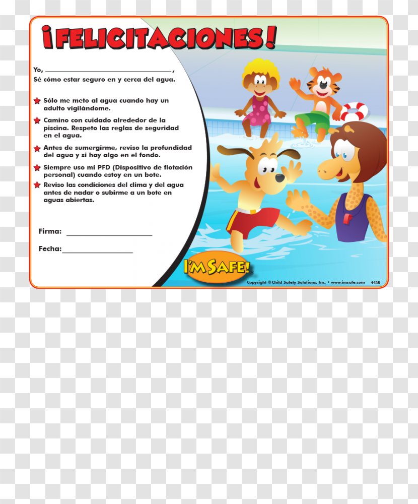 Water Safety Plan Child Body Of - English Certificate Transparent PNG