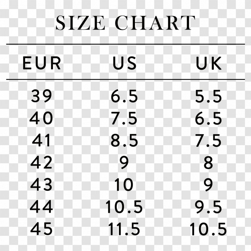 Shoe Size Last Clothing Sizes Foot - Point - Chart Transparent PNG