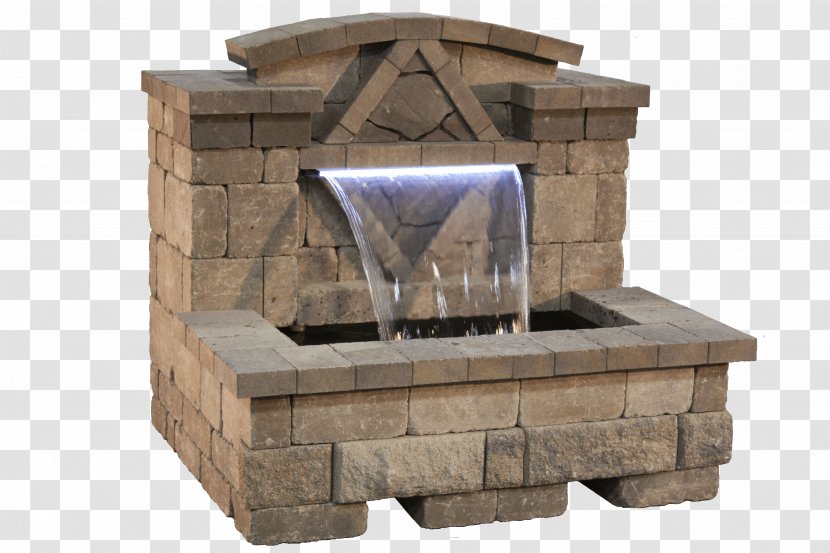 Fire Pit Water Feature Fountain Fireplace Patio - Drinking Fountains Transparent PNG