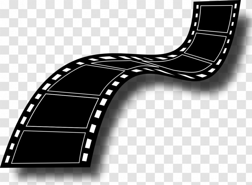 Filmstrip Clip Art - Black And White - Movie Camera Icon Transparent PNG
