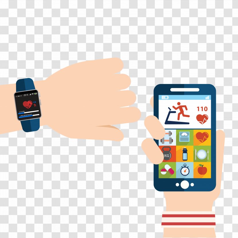 Health Mobile App Activity Tracker - Iphone - Vector Online APP Illustration Transparent PNG