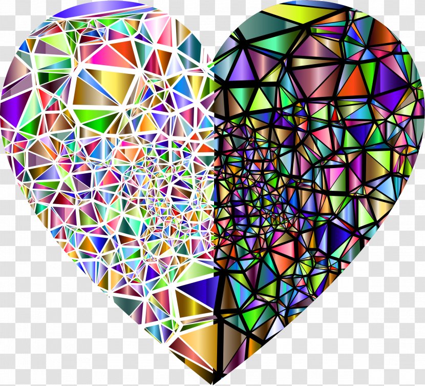 Desktop Wallpaper Heart Clip Art - Love - Abstract Polygons Transparent PNG
