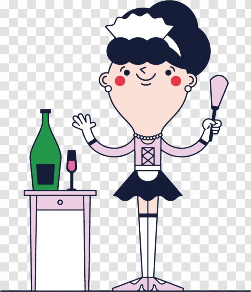 French Maid Illustration - Dress Up Transparent PNG