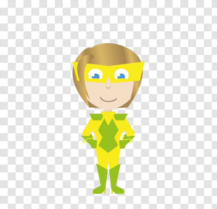 Background Green - Character - Smile Superhero Transparent PNG