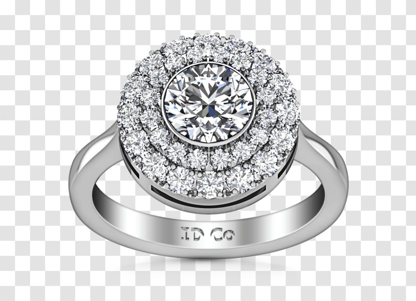 Engagement Ring Diamond Wedding - Princess Cut - Halo Transparent PNG