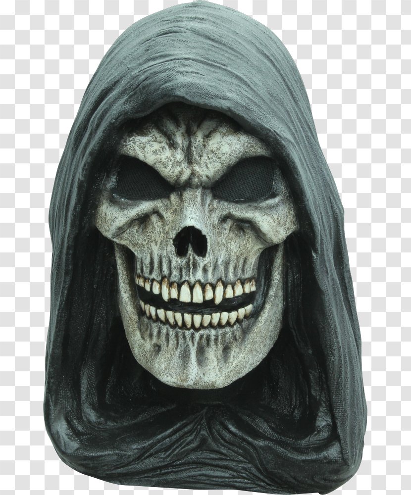 Death Latex Mask Halloween Costume Hood - Jaw - Skull Transparent PNG