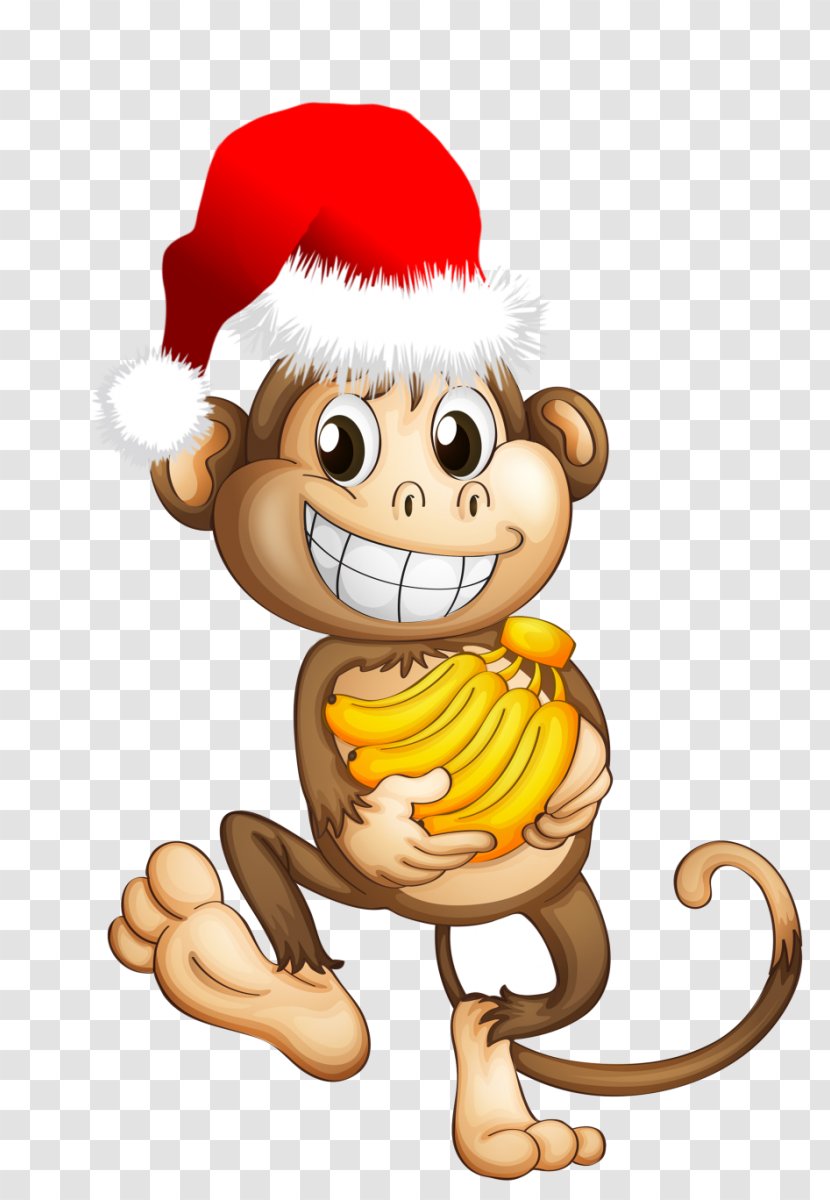 Cartoon Royalty-free Monkey Clip Art - Christmas Transparent PNG