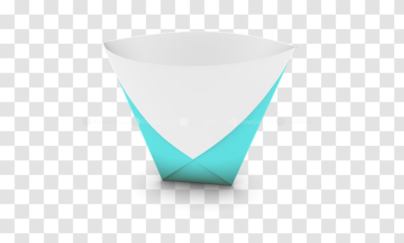 Origami Diagram Bowl Glass - Tableware - Half Fold Transparent PNG
