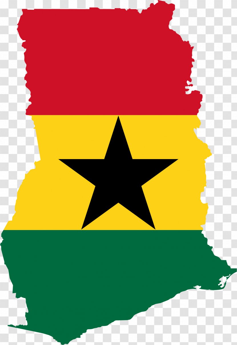 Flag Of Ghana Map - Yellow - Afghanistan Transparent PNG