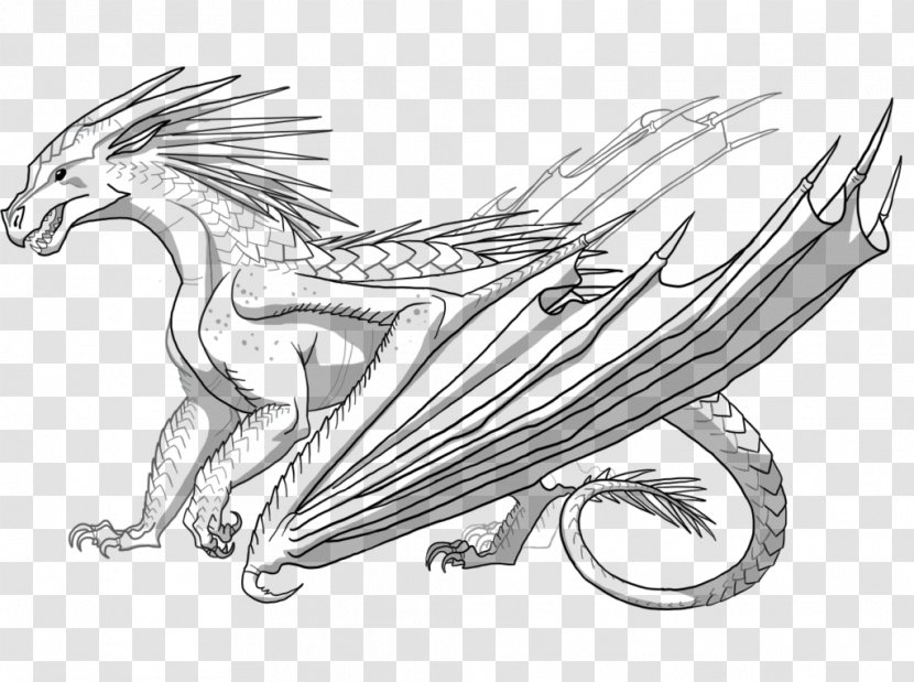 Coloring Book Dragon Wings Of Fire Breathing Adult Transparent PNG