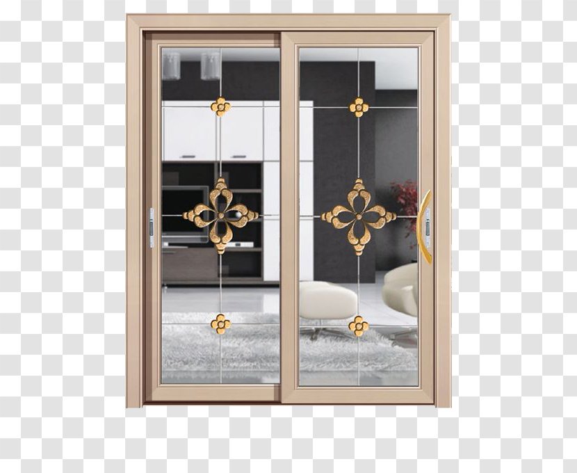 Beach Rose Gold Glass Cheap - Door - Frame Sliding Transparent PNG