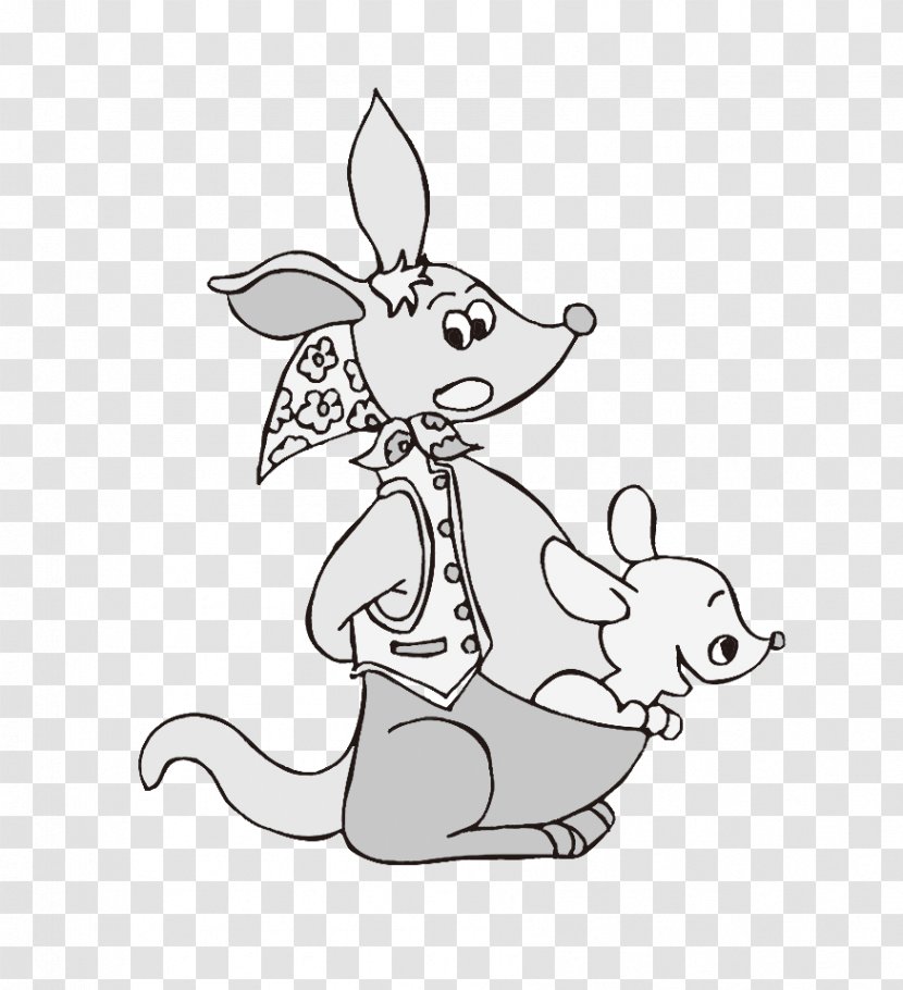 Kangaroo Gratis Clip Art - Fictional Character - Stick Figure Transparent PNG